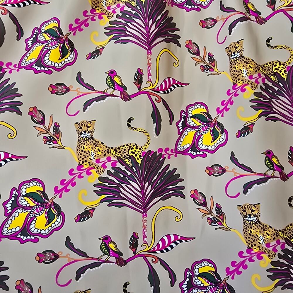 Jude Connally Cream Midi Dress with Purple & Pink Botanical Print - Picture 6 of 9